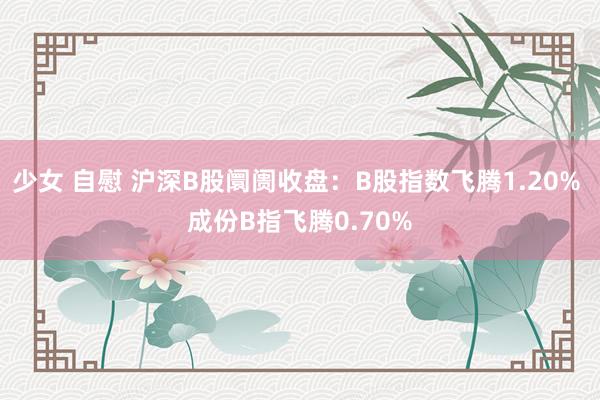 少女 自慰 沪深B股阛阓收盘：B股指数飞腾1.20% 成份B指飞腾0.70%