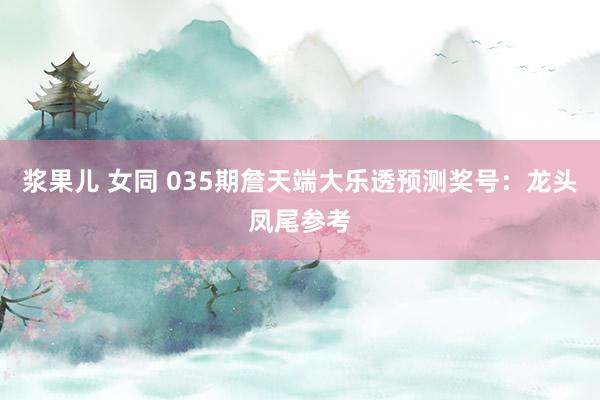 浆果儿 女同 035期詹天端大乐透预测奖号：龙头凤尾参考