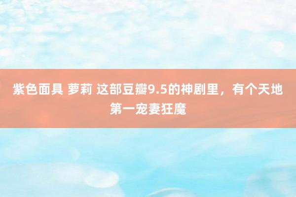 紫色面具 萝莉 这部豆瓣9.5的神剧里，有个天地第一宠妻狂魔